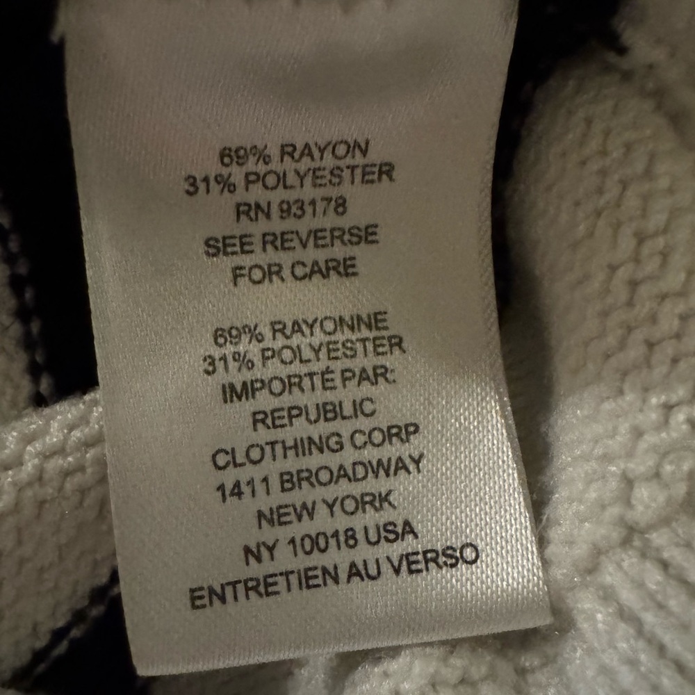 Truth by Republic Striped Knit Sweater Black White Small - Picture 3 of 7